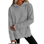 Zeliha | Scalloped Hem Hoodie for Women