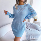 Wanda | Crochet Cut-Out Sweater Dress for Women