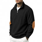 Tuur | Quarter-Zip Ribbed Stand Collar Sweatshirt for Men