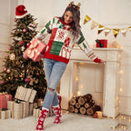 Metta | Patchwork Jacquard Christmas Sweater for Women