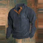 Gustav | Ribbed Button-Collar Sweater for Men