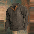 Gustav | Ribbed Button-Collar Sweater for Men