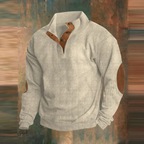 Gustav | Ribbed Button-Collar Sweater for Men