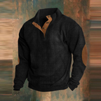 Gustav | Ribbed Button-Collar Sweater for Men