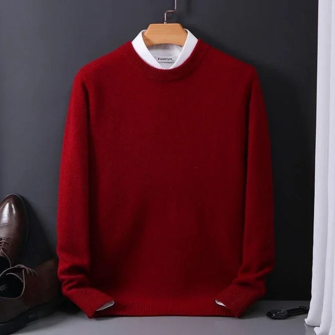 Wouter | Ribbed Crew Neck Sweater for Men