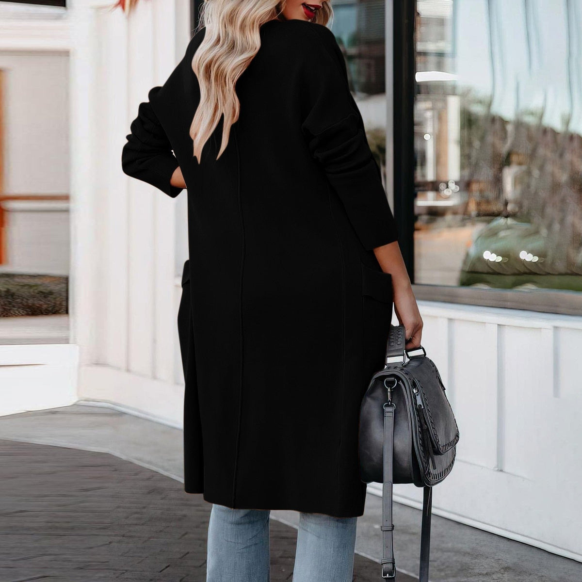 Antonia Longline Open-Front Cardigan for Women