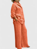 Ravena | Crew Neck Longline Two-Piece Set for Women