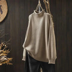 Nadette | Ribbed Crew Neck Longline Sweater for Women