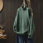 Nadette | Ribbed Crew Neck Longline Sweater for Women