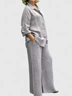 Ravena | Crew Neck Longline Two-Piece Set for Women
