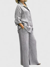 Ravena | Crew Neck Longline Two-Piece Set for Women