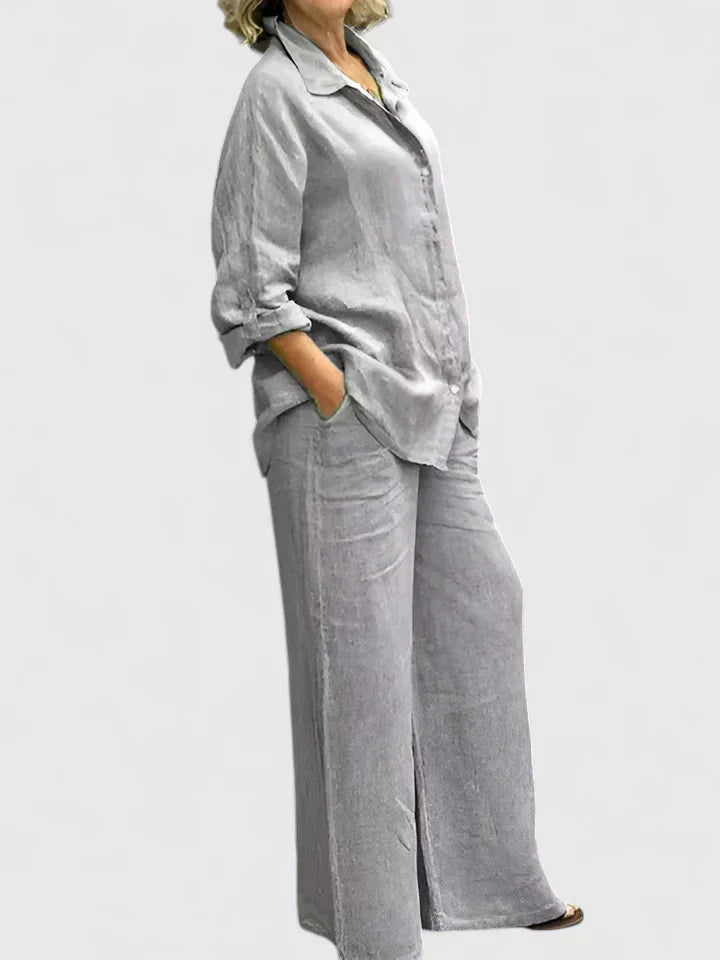 Ravena | Crew Neck Longline Two-Piece Set for Women