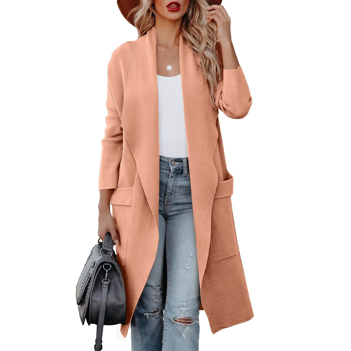 Antonia Longline Open-Front Cardigan for Women