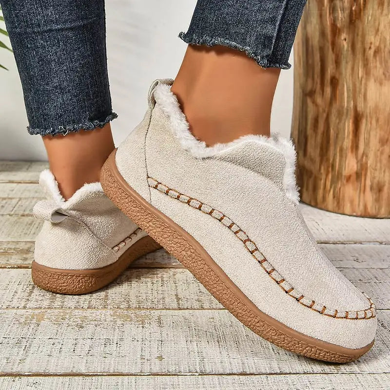 Freya | Zip-Up Ankle Boots with Faux Fur Lining for Women