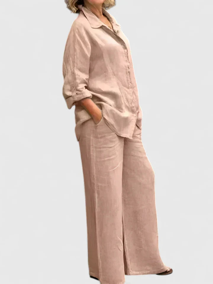 Ravena | Crew Neck Longline Two-Piece Set for Women