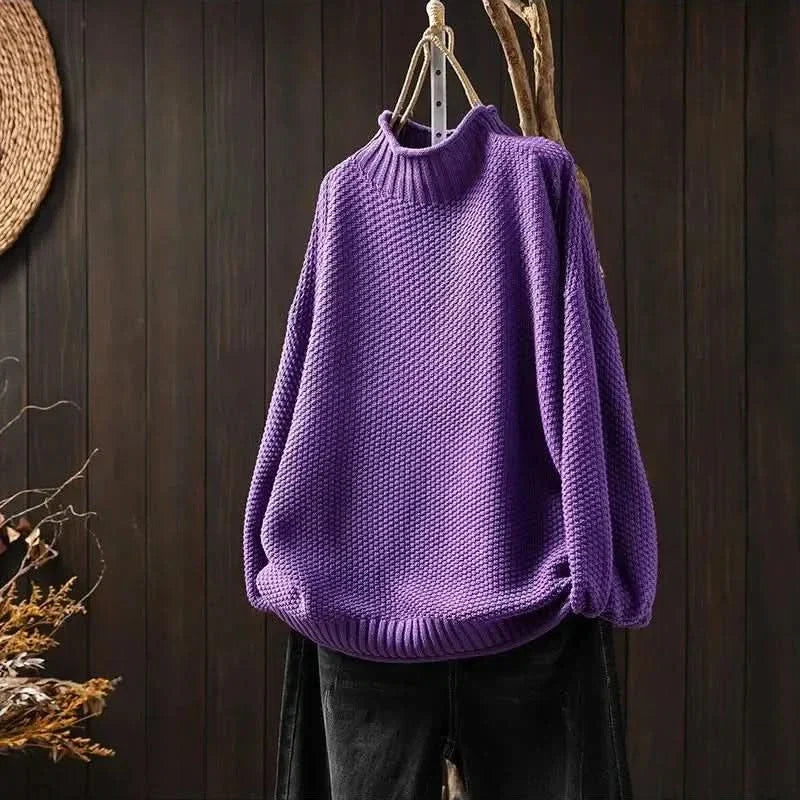 Nadette | Ribbed Crew Neck Longline Sweater for Women