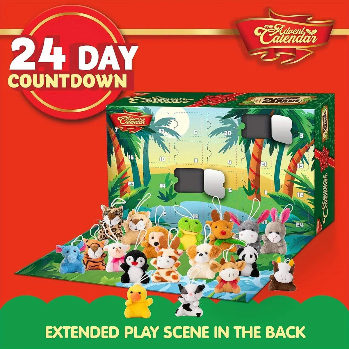 CHILDREN'S ADVENT CALENDAR – 24 MINI PLUSH TOYS