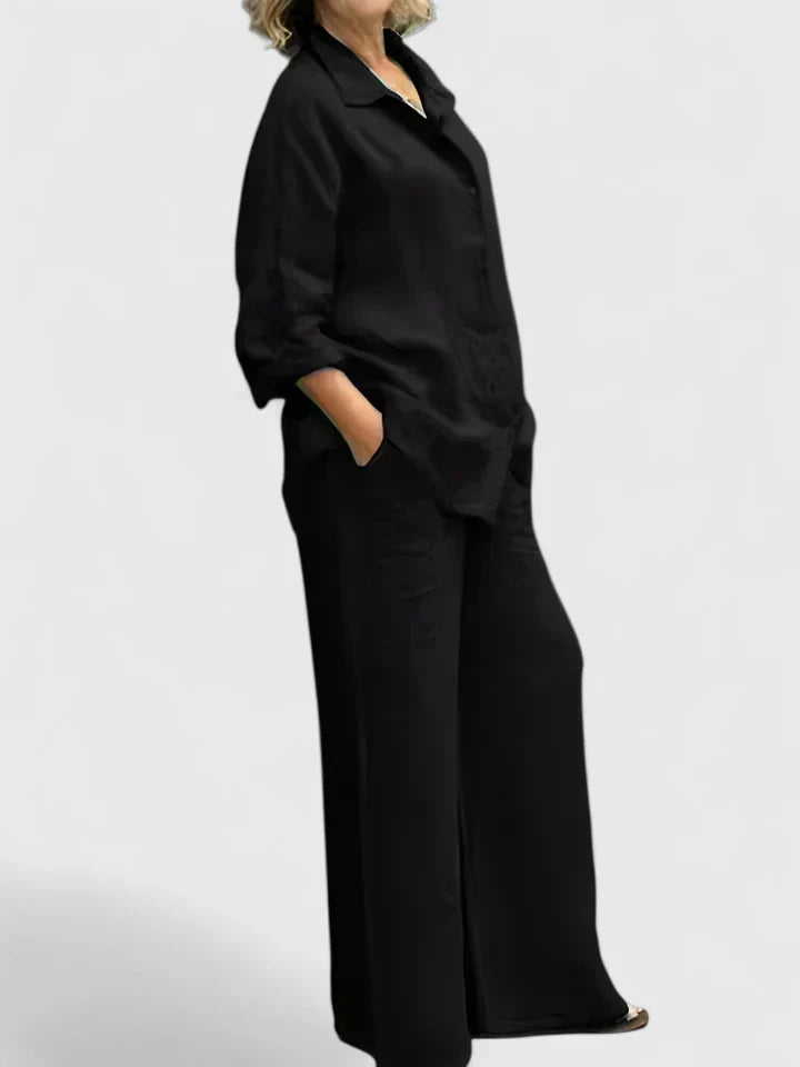Ravena | Crew Neck Longline Two-Piece Set for Women