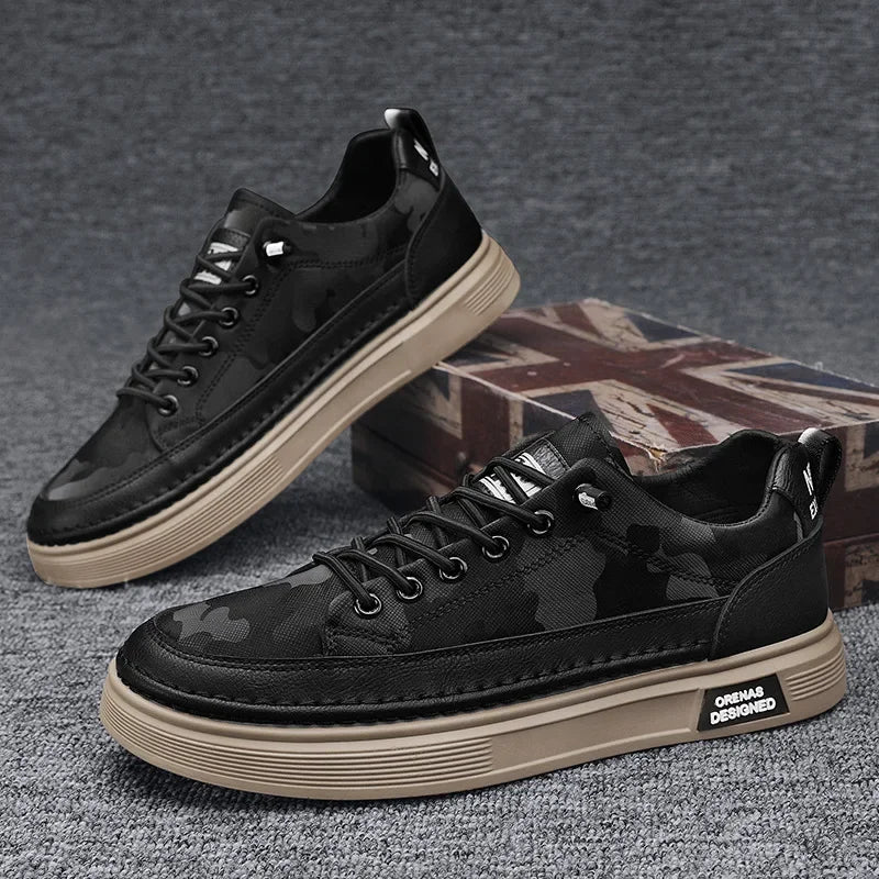 Bennett Chunky Ribbed Lace-Up Sneakers for Men