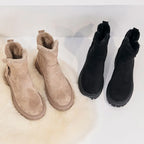 Franka | Stretch-Fit Ribbed Ankle Boots with Cushioned Sole for Women