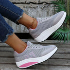 Nadyra | Knit Lace-Up Walking Sneakers for Women