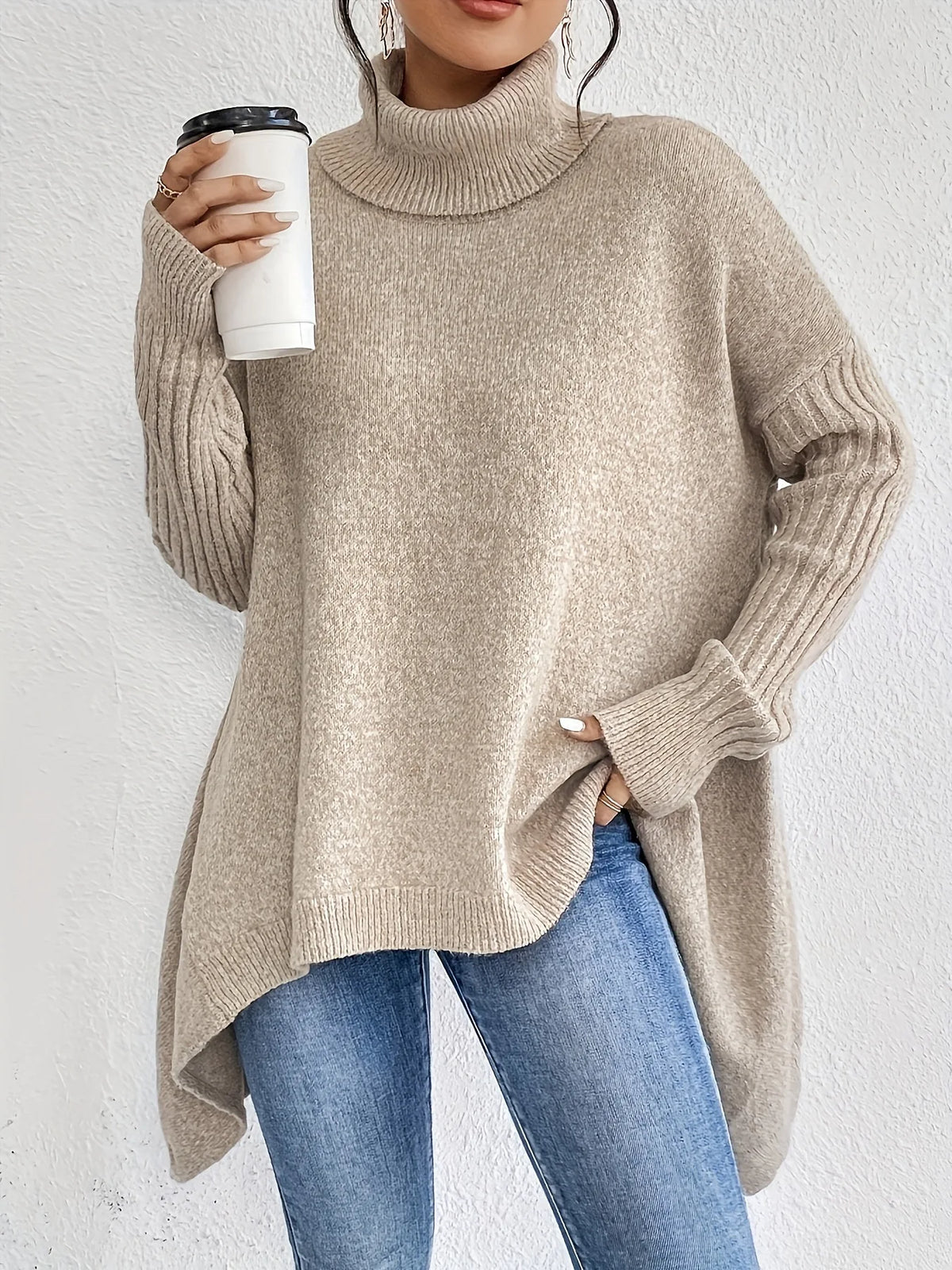 Elowyn | Women's Oversized High-Neck Winter Sweater