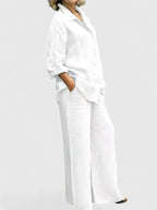 Ravena | Crew Neck Longline Two-Piece Set for Women