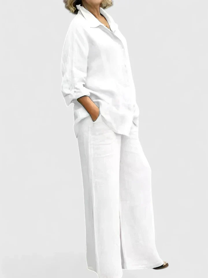 Ravena | Crew Neck Longline Two-Piece Set for Women