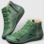 Rowena | Ribbed Ankle-Strap Boots for Women