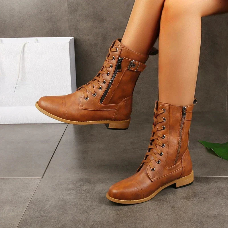Bea | Sleek Ankle Boots with Block Heel for Women