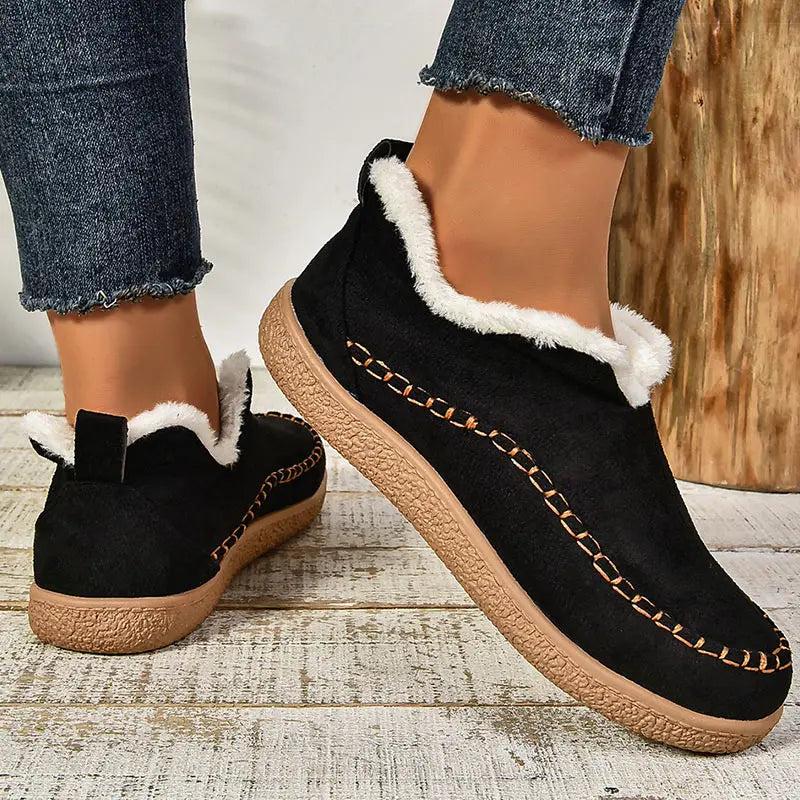 Freya | Zip-Up Ankle Boots with Faux Fur Lining for Women