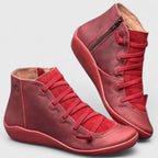 Rowena | Ribbed Ankle-Strap Boots for Women