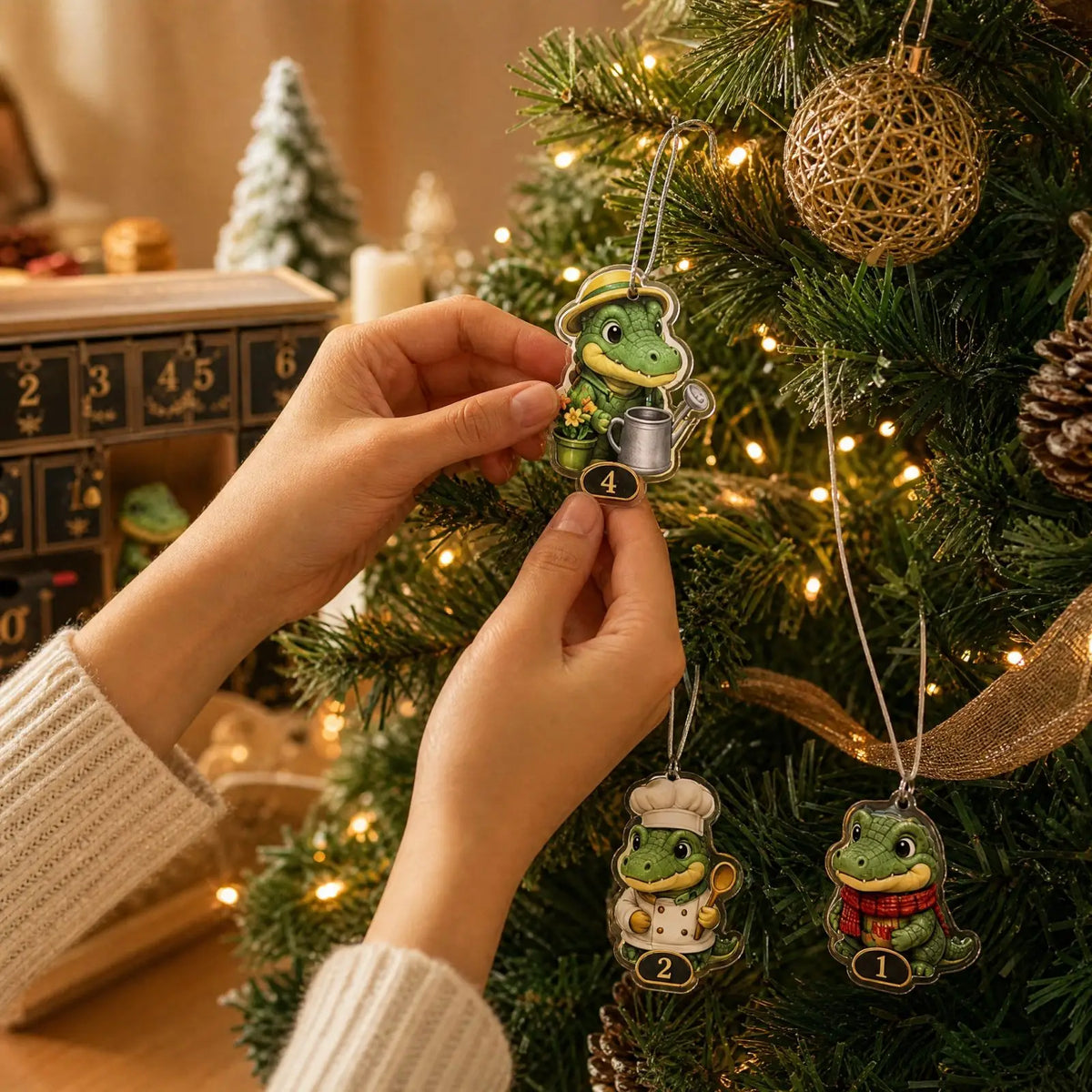 ACRYLIC KEYRING ADVENT CALENDAR – 24 HANGING CHARMS & ORNAMENTS