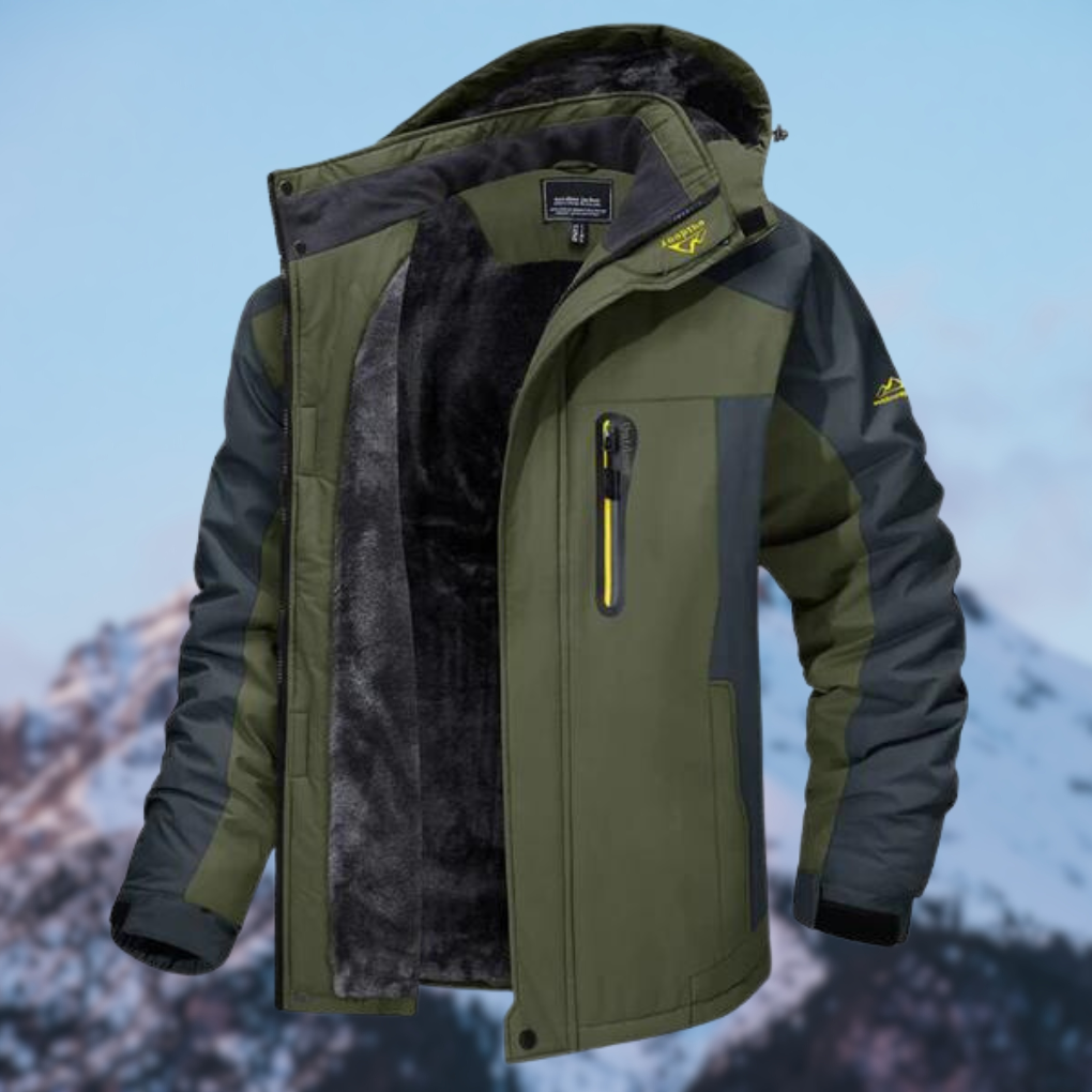 Ruben | Waterproof Zip-Up Winter Jacket with Hood for Men