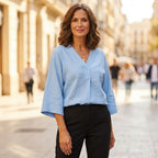 Sable | Women's Relaxed-Fit Blouse V-Neck Long Sleeve Casual
