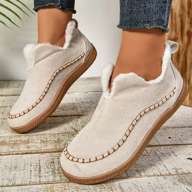 Freya | Zip-Up Ankle Boots with Faux Fur Lining for Women