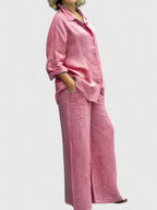 Ravena | Crew Neck Longline Two-Piece Set for Women