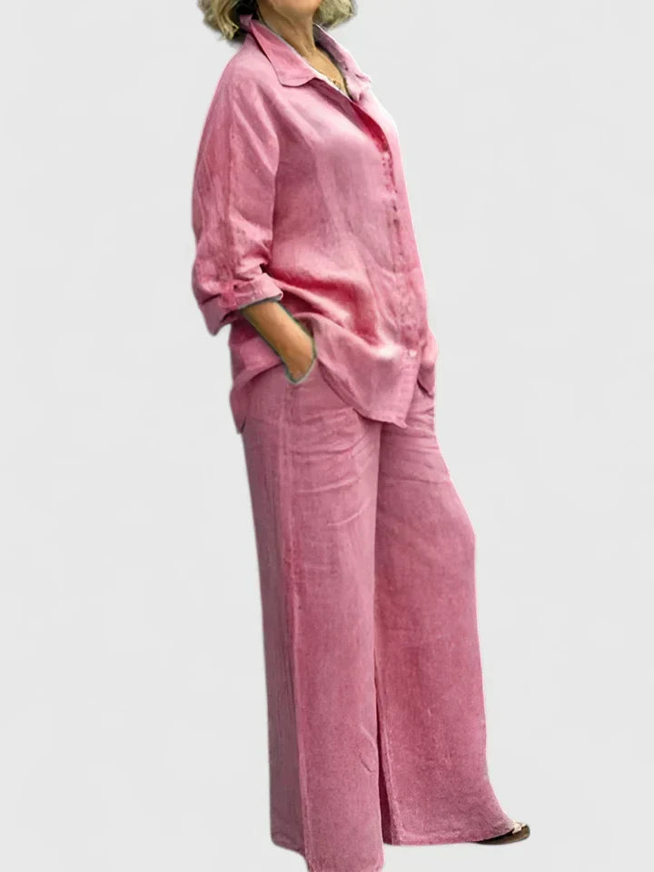 Ravena | Crew Neck Longline Two-Piece Set for Women