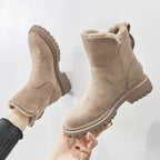 Franka | Stretch-Fit Ribbed Ankle Boots with Cushioned Sole for Women
