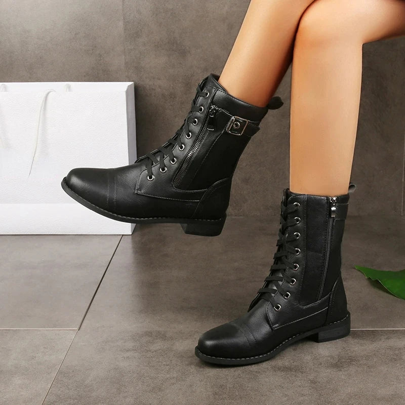 Bea | Sleek Ankle Boots with Block Heel for Women