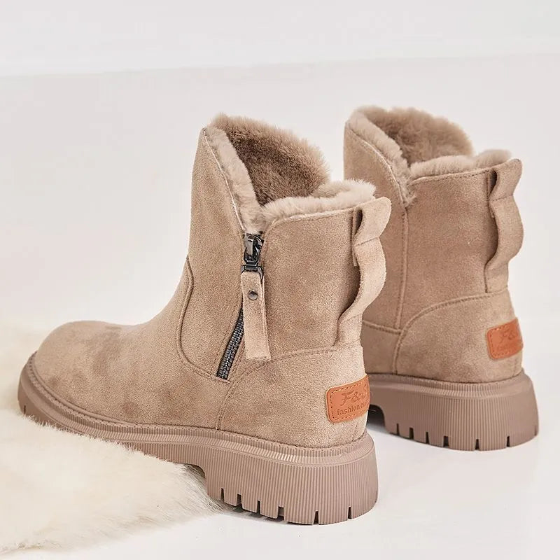 Franka | Stretch-Fit Ribbed Ankle Boots with Cushioned Sole for Women