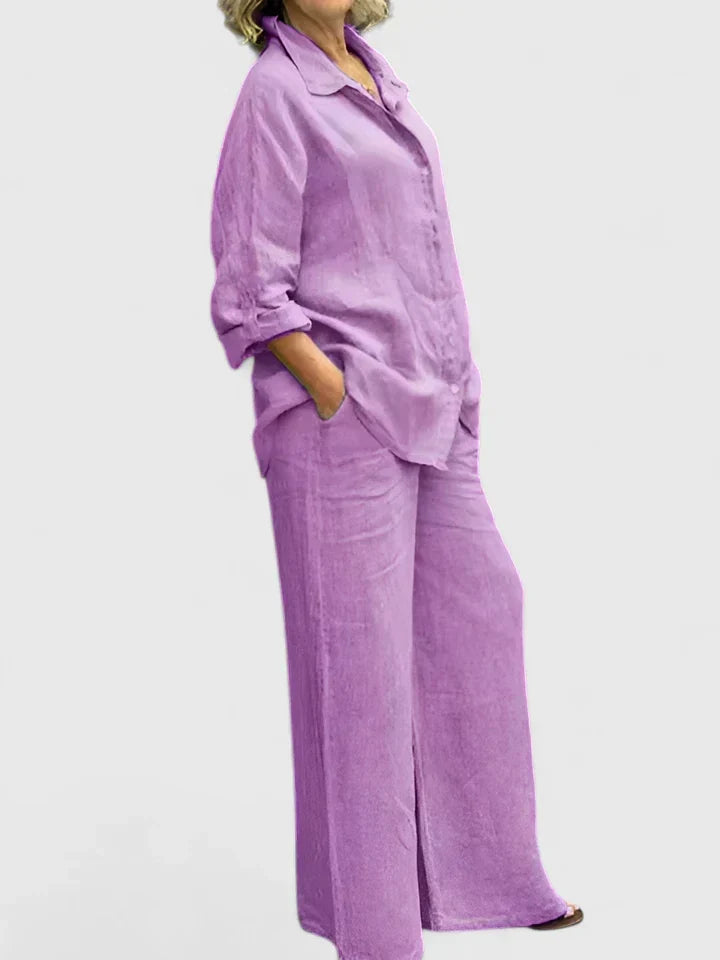 Ravena | Crew Neck Longline Two-Piece Set for Women