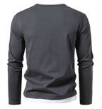 Vincent | Ribbed Crew Neck Long Sleeve Shirt for Men