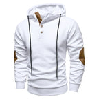 Frederik | Hooded Button-Neck Ribbed Sweater for Men