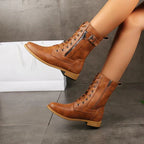 Bea | Sleek Ankle Boots with Block Heel for Women