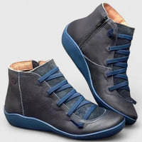 Rowena | Ribbed Ankle-Strap Boots for Women