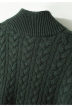 Freja | Button-Up Cable Knit Sweater with Ribbed Hem for Women