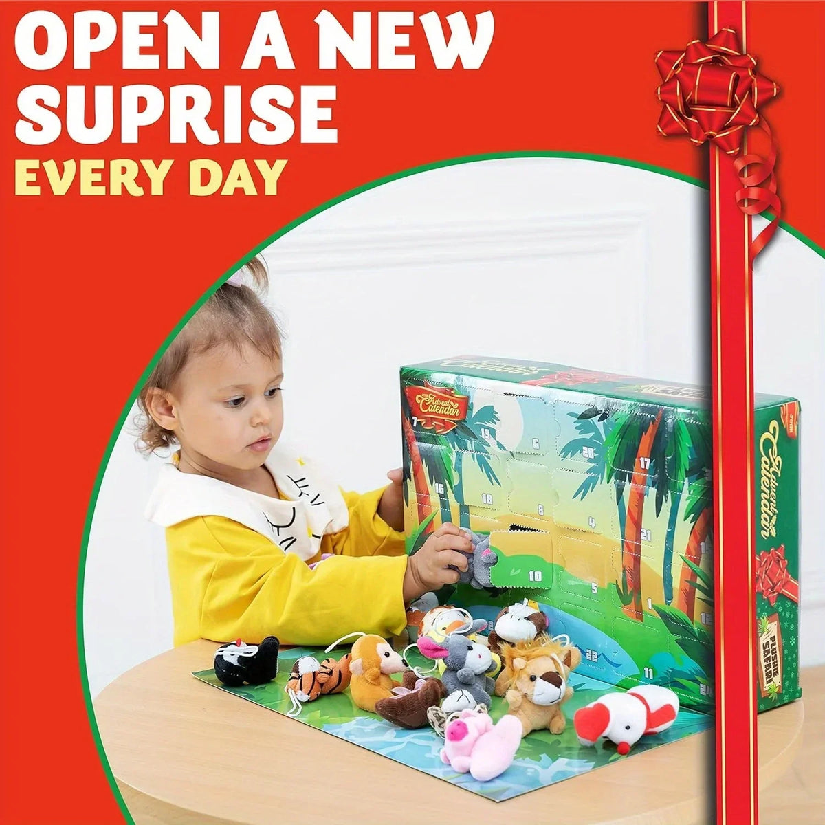CHILDREN'S ADVENT CALENDAR – 24 MINI PLUSH TOYS