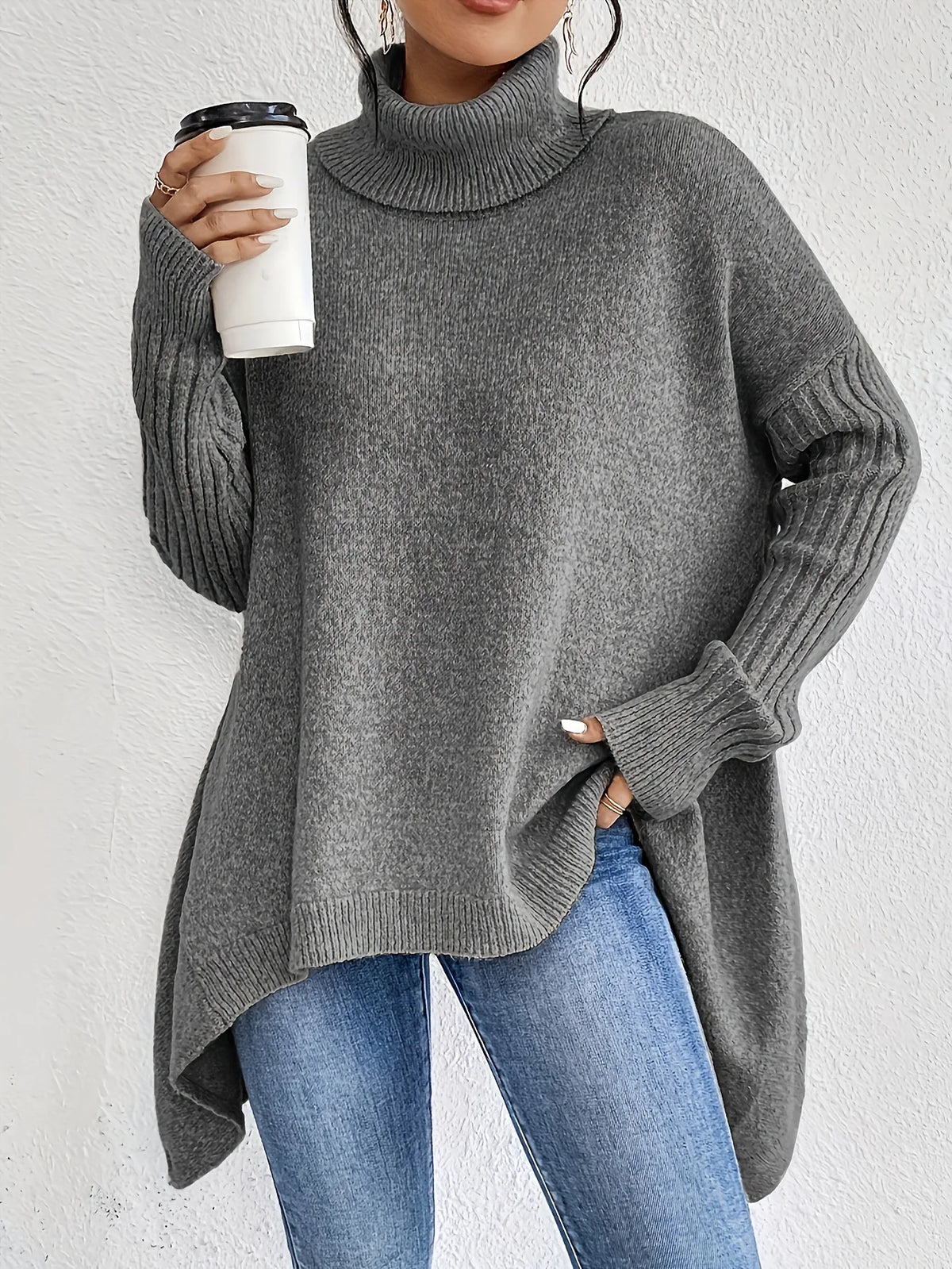 Elowyn | Women's Oversized High-Neck Winter Sweater