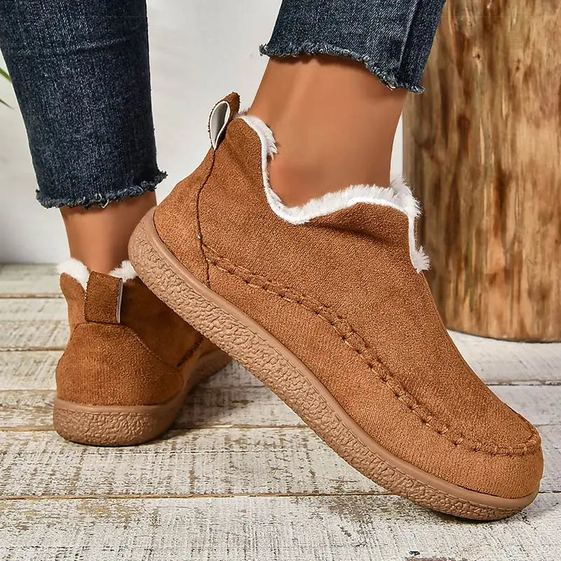 Freya | Zip-Up Ankle Boots with Faux Fur Lining for Women